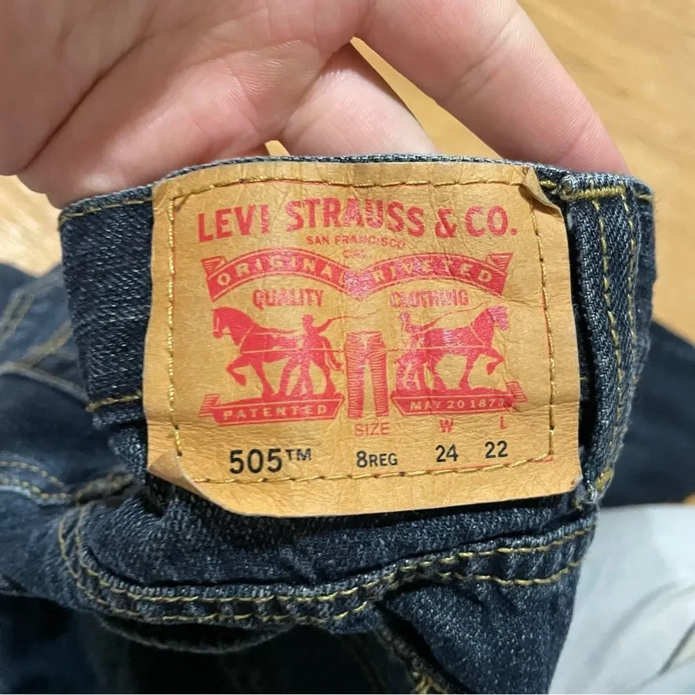 Levi's 505 Medium Wash Regular Straight Leg Jeans